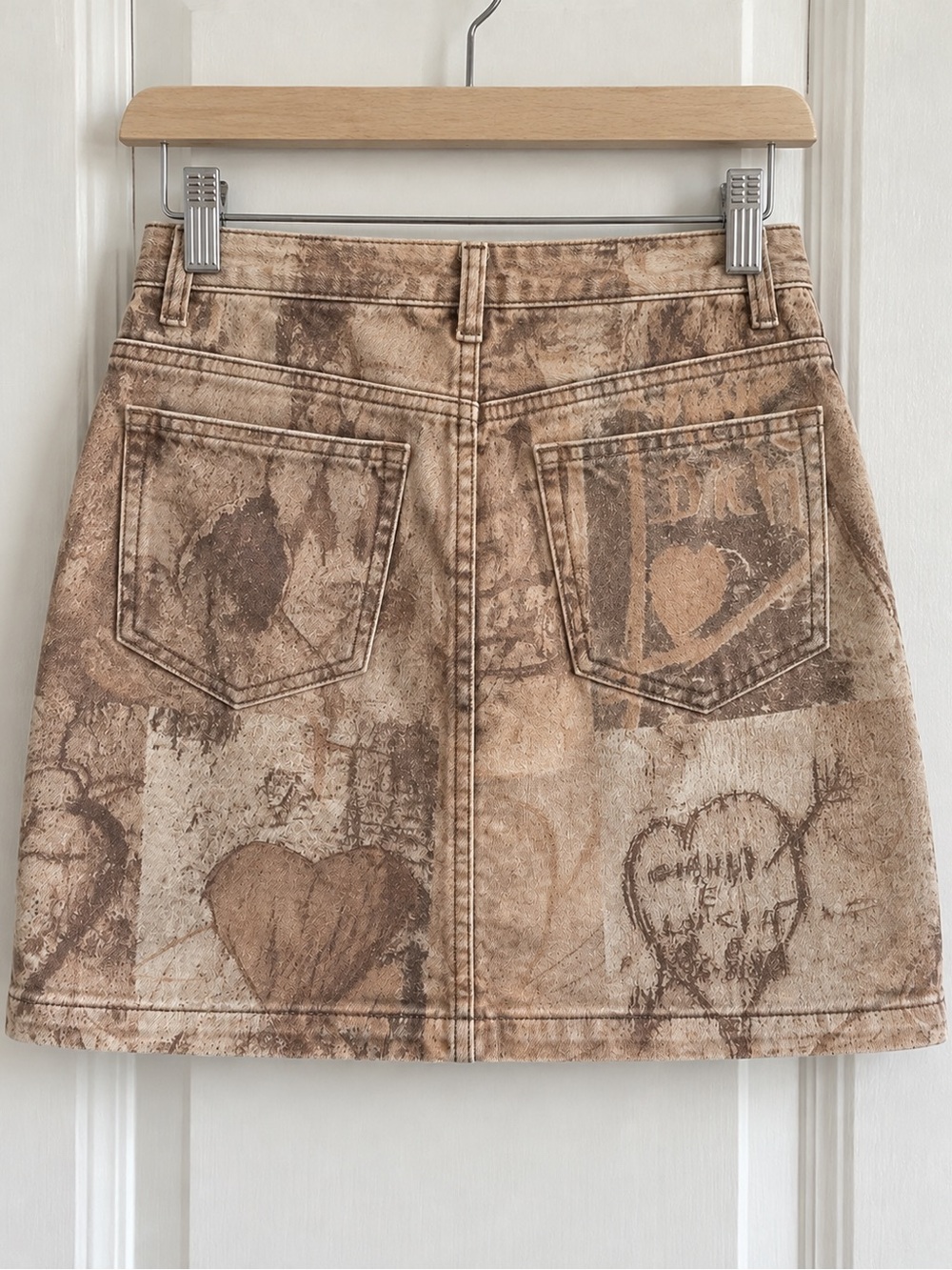 Vintage Roberto Cavalli Printed Denim Mini Skirt – Size 4 - Picture 2 of 4